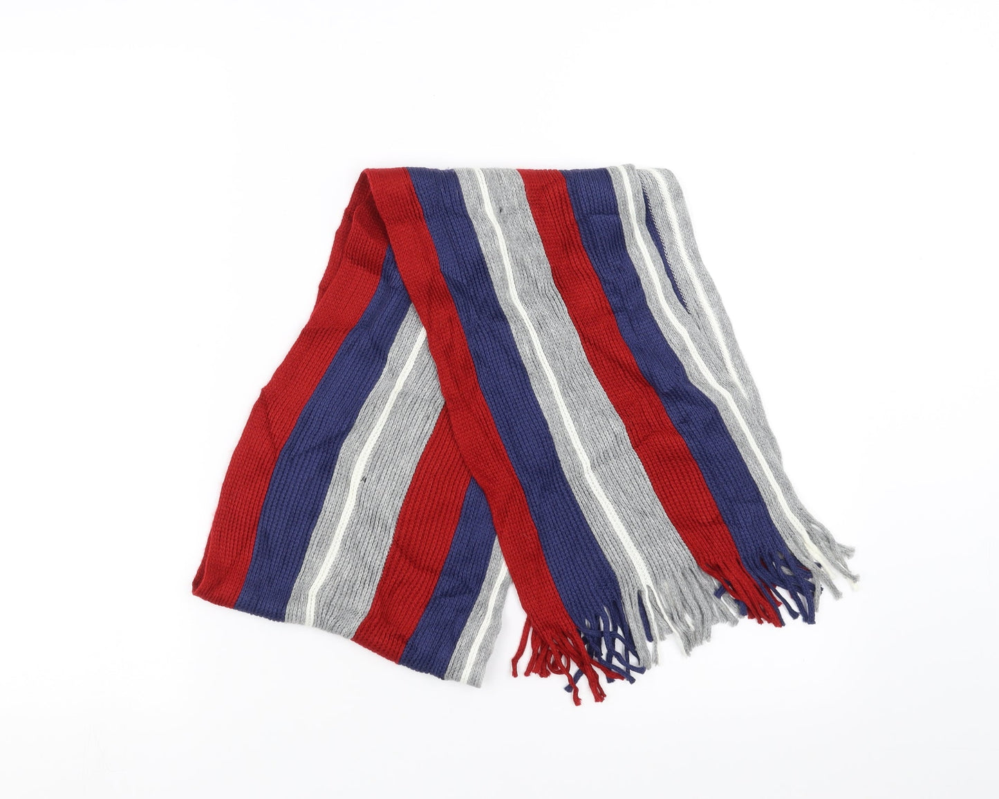 Avenue Mens Blue Striped  Scarf  One Size