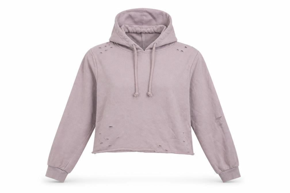 Primark Womens Purple   Pullover Hoodie Size 6  - cropped distressed