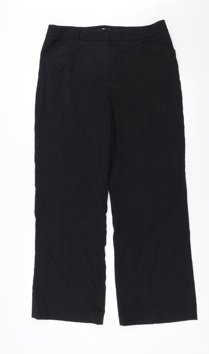Additional front view of TU women’s black trousers, size UK 14, 28-inch leg