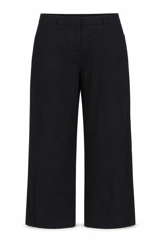 Front view of TU women’s black trousers, size UK 14, 28-inch leg