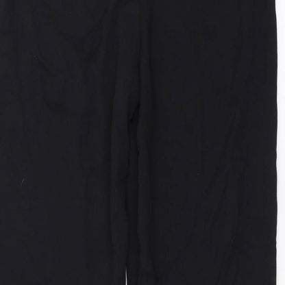 Brand and care label for TU women’s black trousers, size UK 14, 28-inch leg