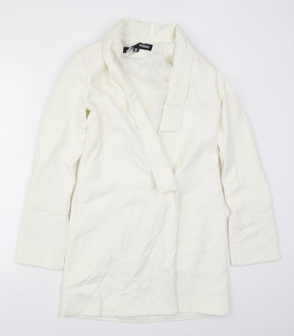 Preloved Missguided Womens White   Jacket Blazer Size 6 - Front