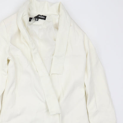 Preloved Missguided Womens White   Jacket Blazer Size 6 - Detail