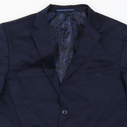 Preloved C&A Mens Blue   Jacket Suit Jacket Size 42 - Detail