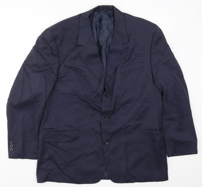 Preloved Essentials Mens Blue   Jacket Suit Jacket Size 44 - Front