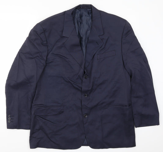 Essentials Mens Blue   Jacket Suit Jacket Size 44