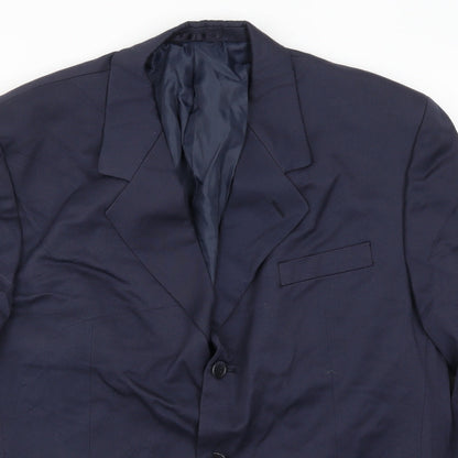 Preloved Essentials Mens Blue   Jacket Suit Jacket Size 44 - Detail