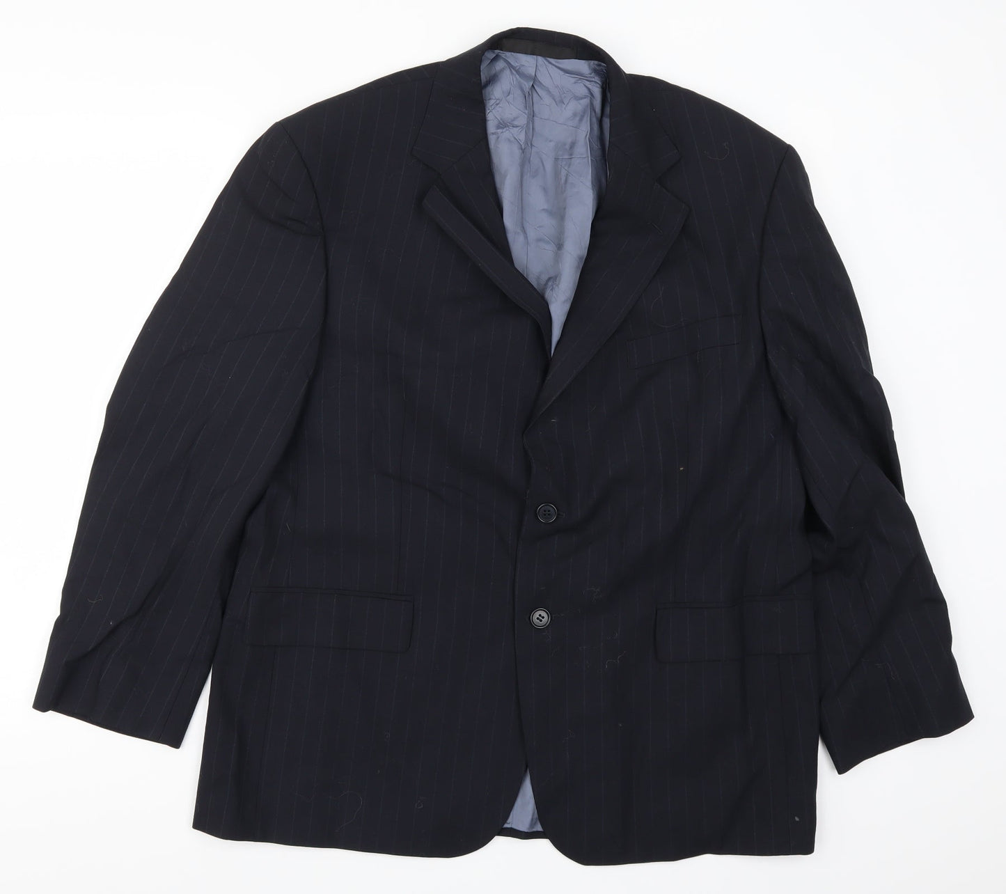 Marks and Spencer Mens Blue Striped  Jacket Suit Jacket Size 42