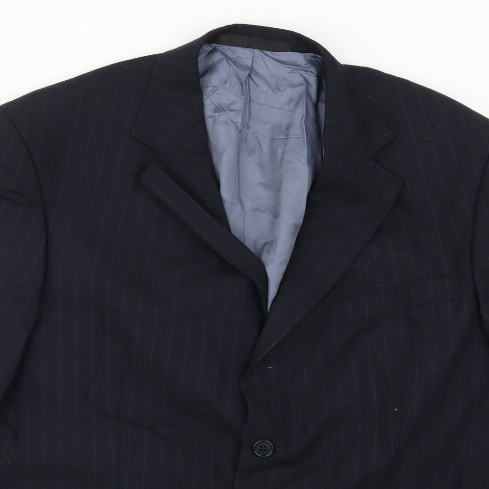 Marks and Spencer Mens Blue Striped  Jacket Suit Jacket Size 42