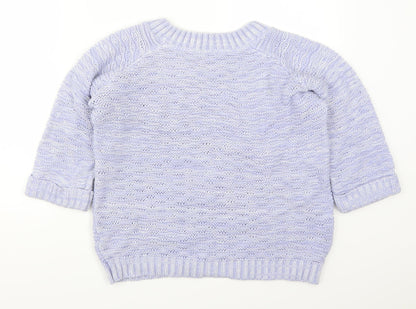 Preloved M&Co Womens Purple   Pullover Jumper Size 12 - Back