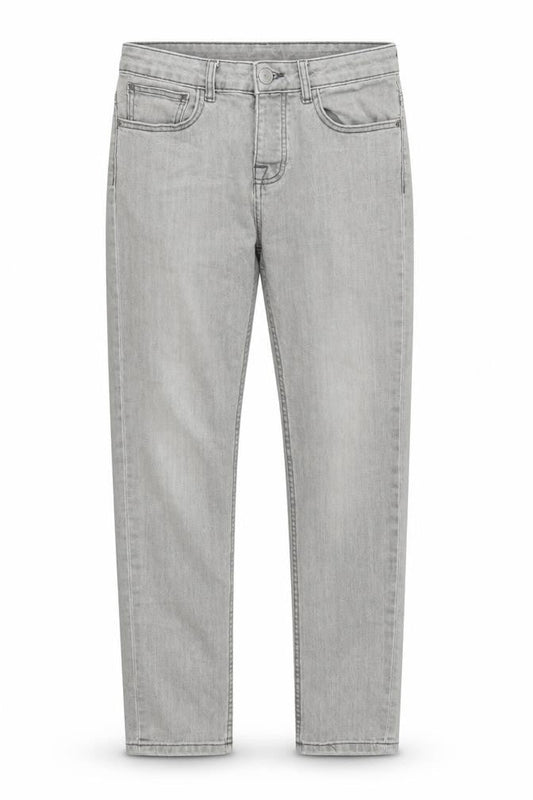 Front view of Denim Co women’s grey denim skinny jeans, size UK 30, 30-inch leg