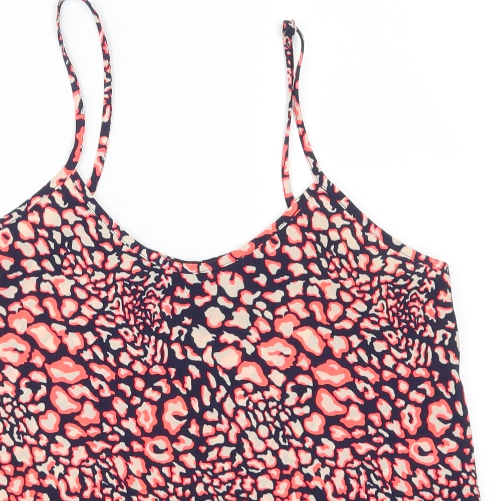 Topshop Womens Pink Animal Print  Basic Tank Size 4