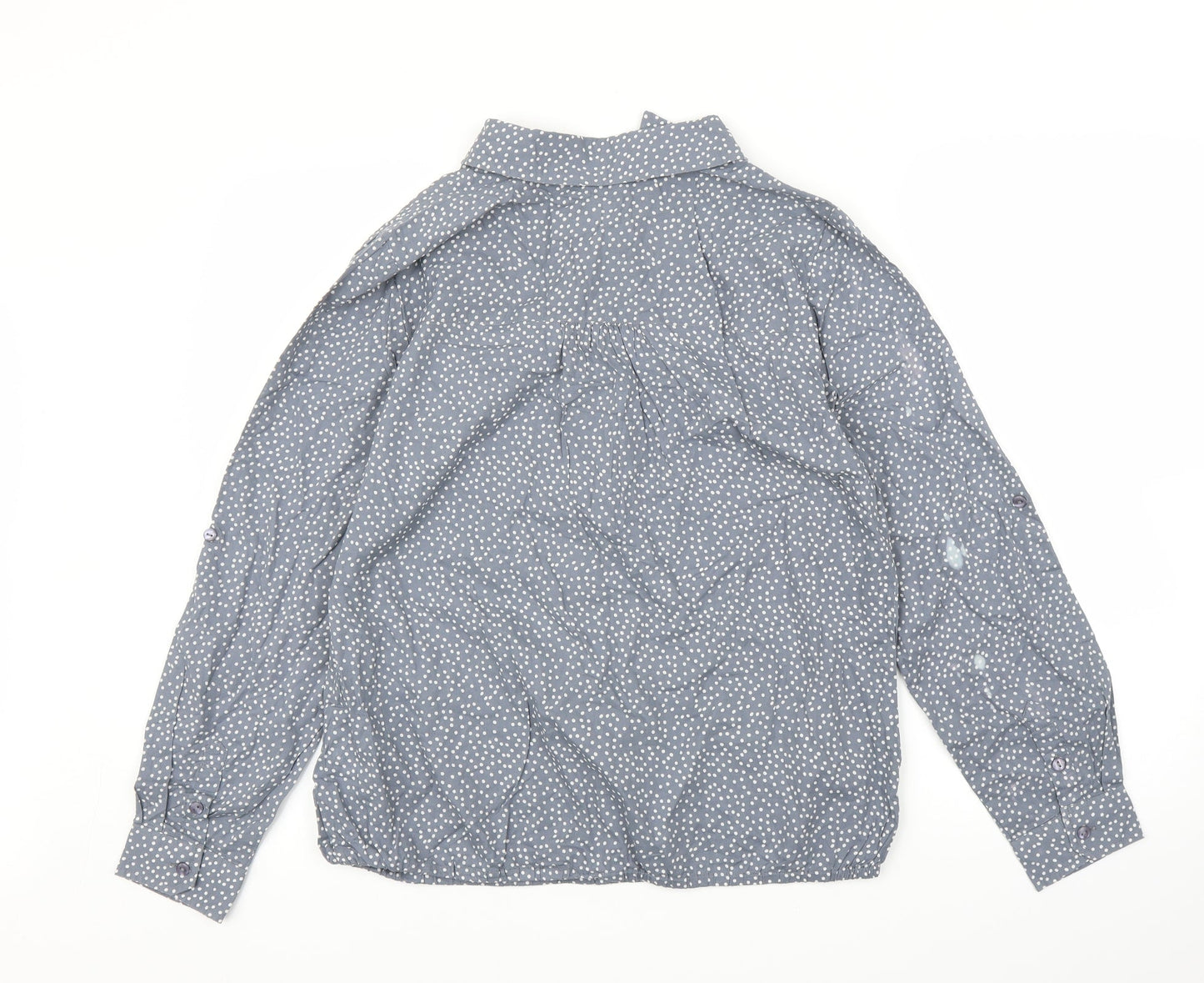Preworn Womens Grey Polka Dot  Basic Blouse Size 16