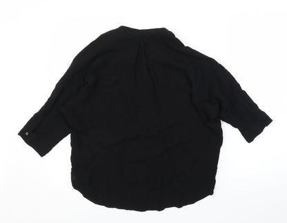 Preloved Monsoon Womens Black   Basic Blouse Size S - Back