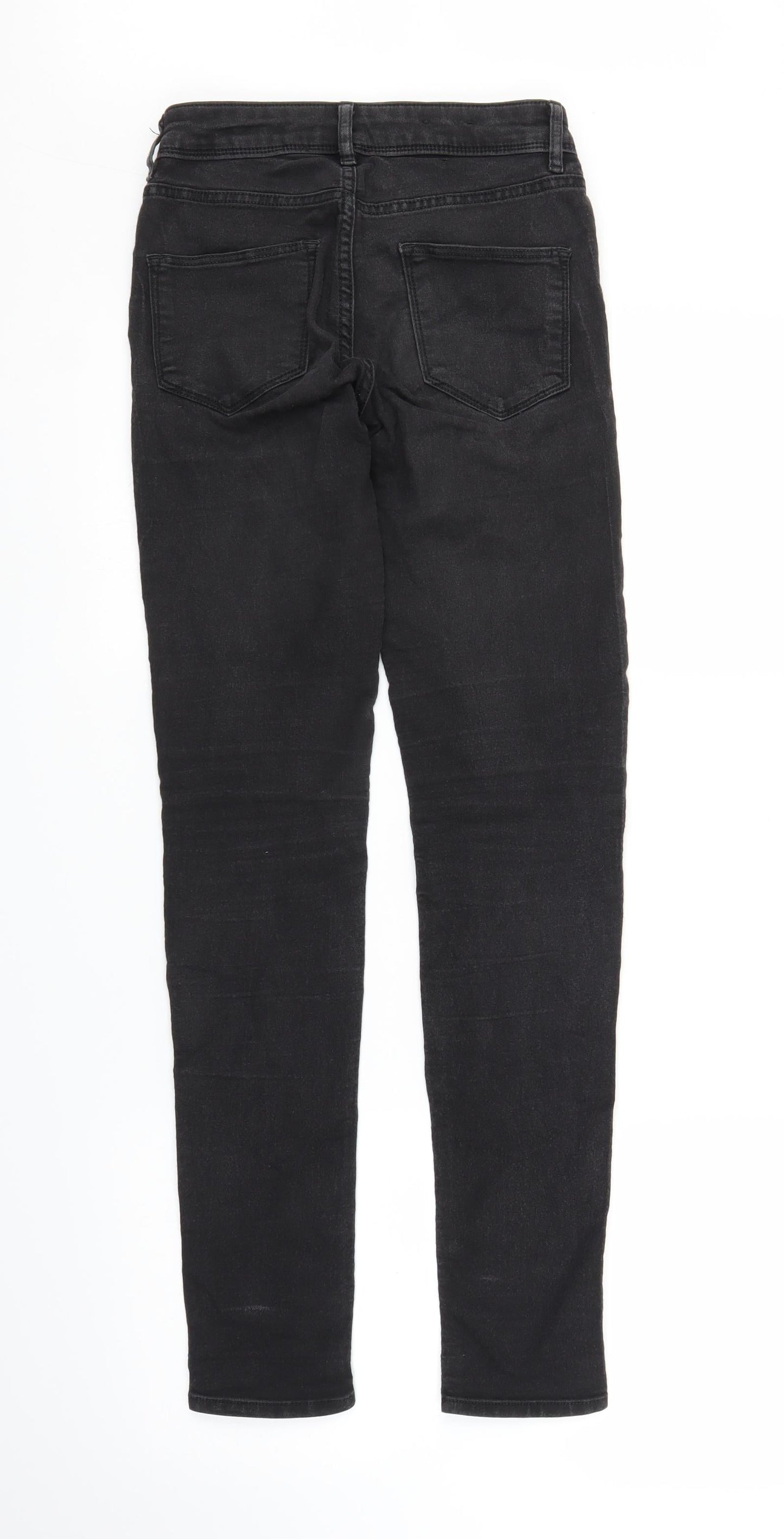 H&M Womens Black  Denim Skinny Jeans Size 6 L28 in