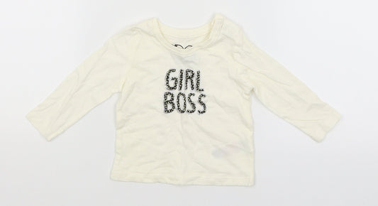 Primark Baby White   Basic T-Shirt Size 0-3 Months  - Girl Boss