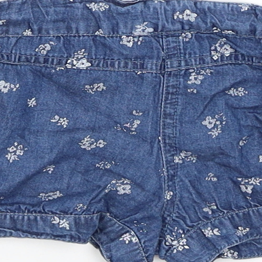 Primark Baby Blue Floral  Cropped Trousers Size 9-12 Months