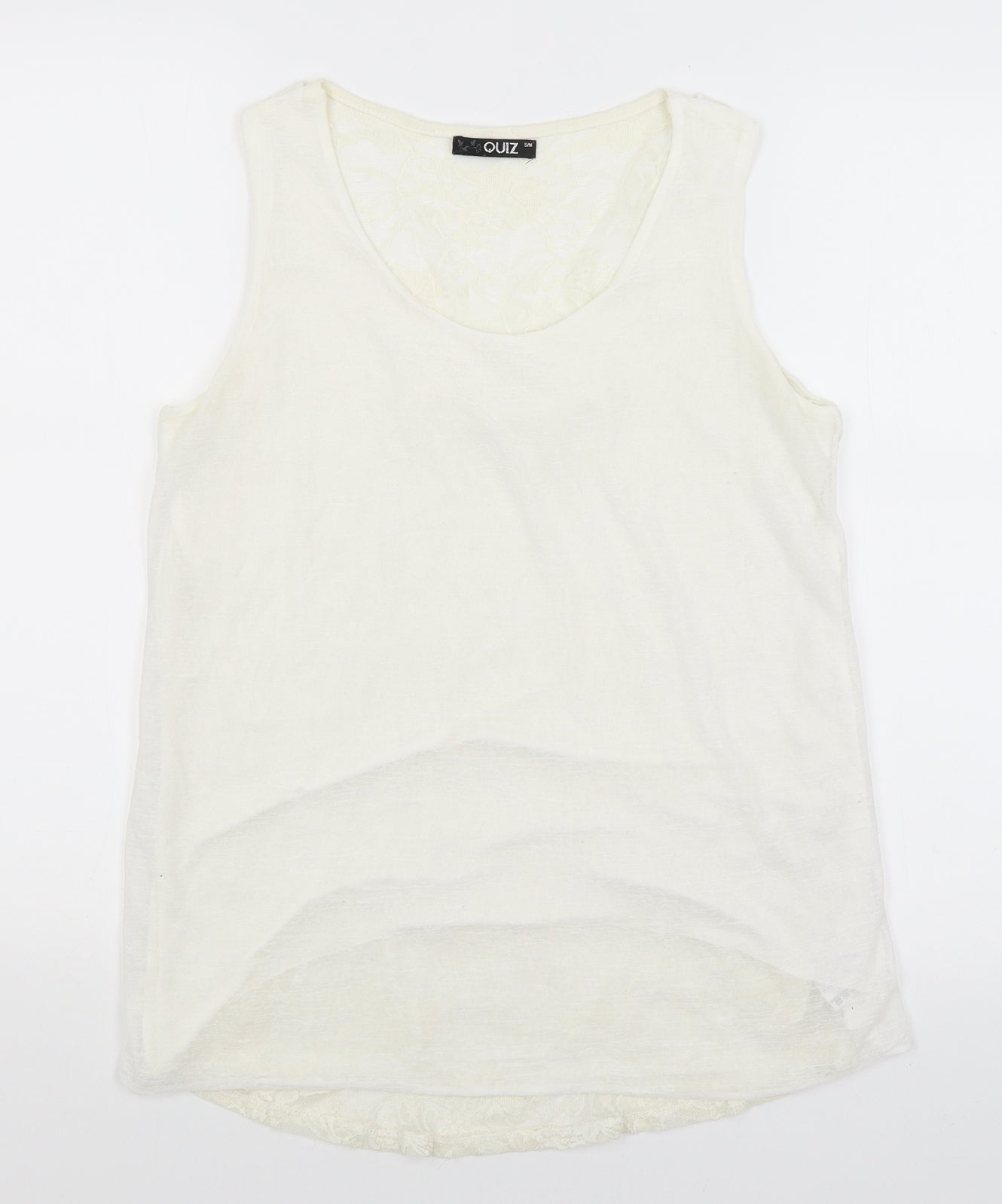 Quiz Womens White   Basic Tank Size M