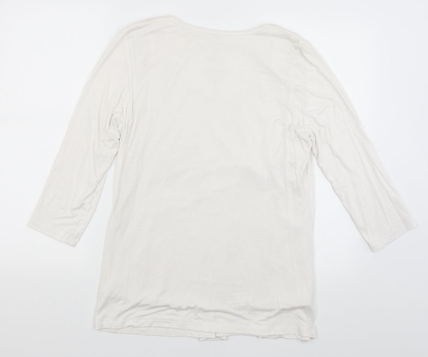 MiracleBody Womens White   Basic T-Shirt Size XL
