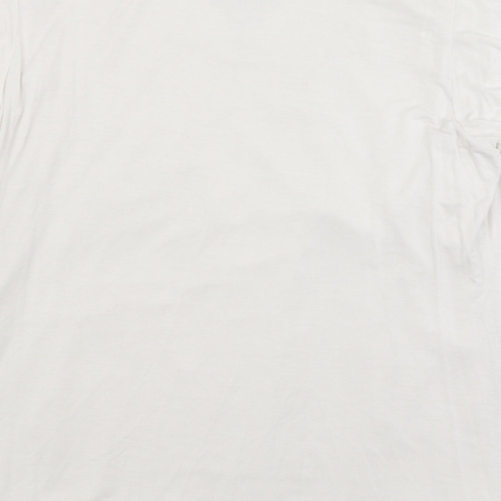 MiracleBody Womens White   Basic T-Shirt Size XL