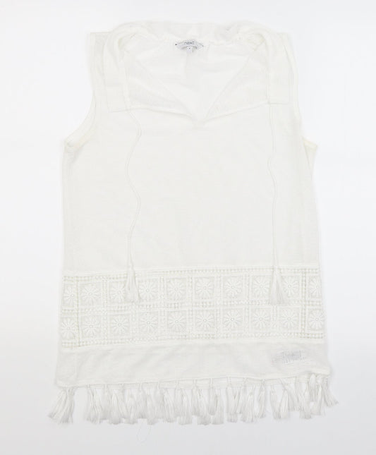 NEXT Womens White   Basic Tank Size 8