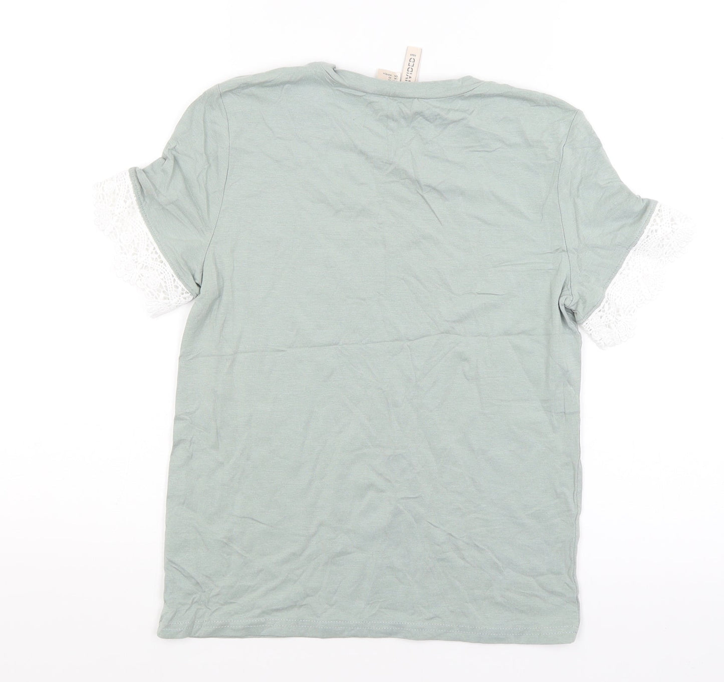 Divided Womens Green   Basic T-Shirt Size XS