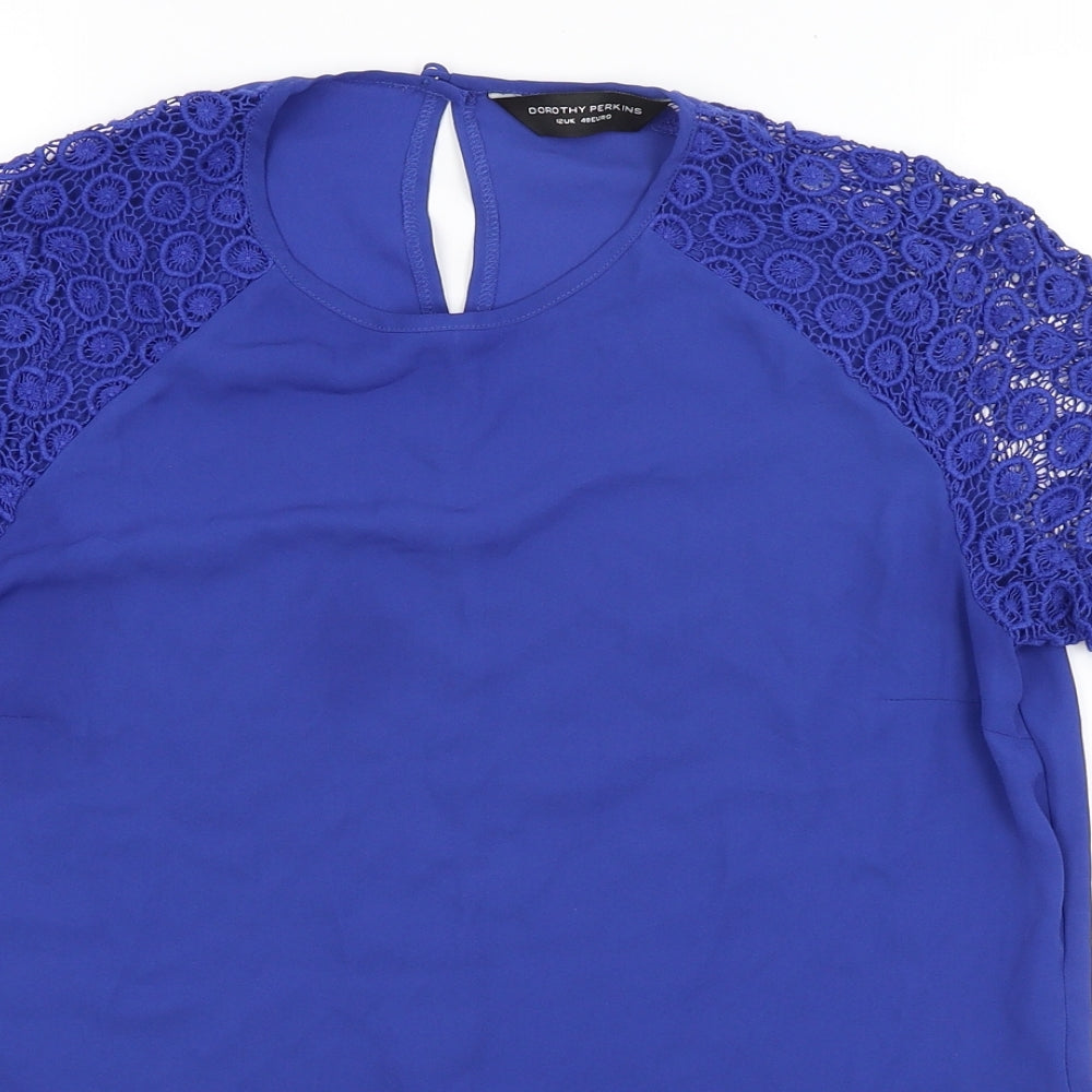 Dorothy Perkins Womens Blue   Basic T-Shirt Size 12