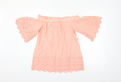 Preloved H&M Womens Orange   Basic Blouse Size 6 - Front