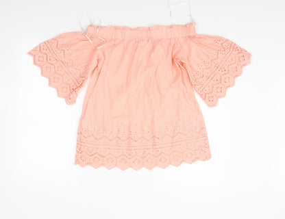 Preloved H&M Womens Orange   Basic Blouse Size 6 - Back