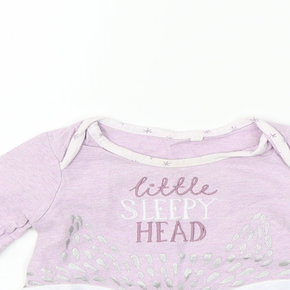 TU Girls Purple   Henley Jumper Size 9-12 Months