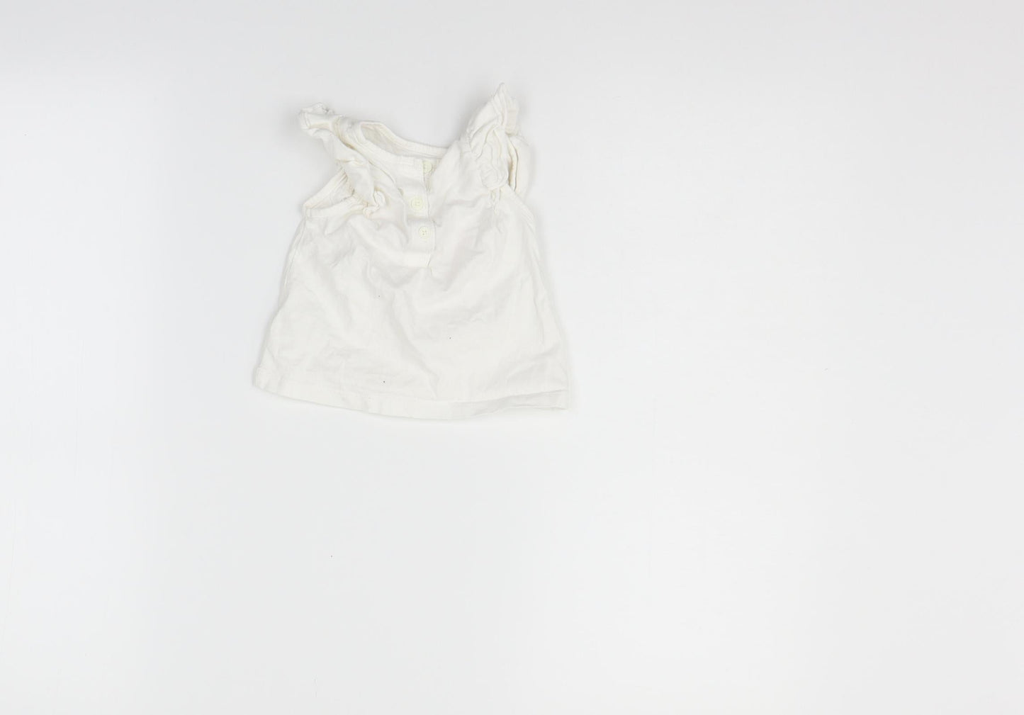 Matalan Girls Silver   Basic T-Shirt Size 3-6 Months  - smile