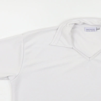 shotbowl Womens White   Basic Polo Size 2XL