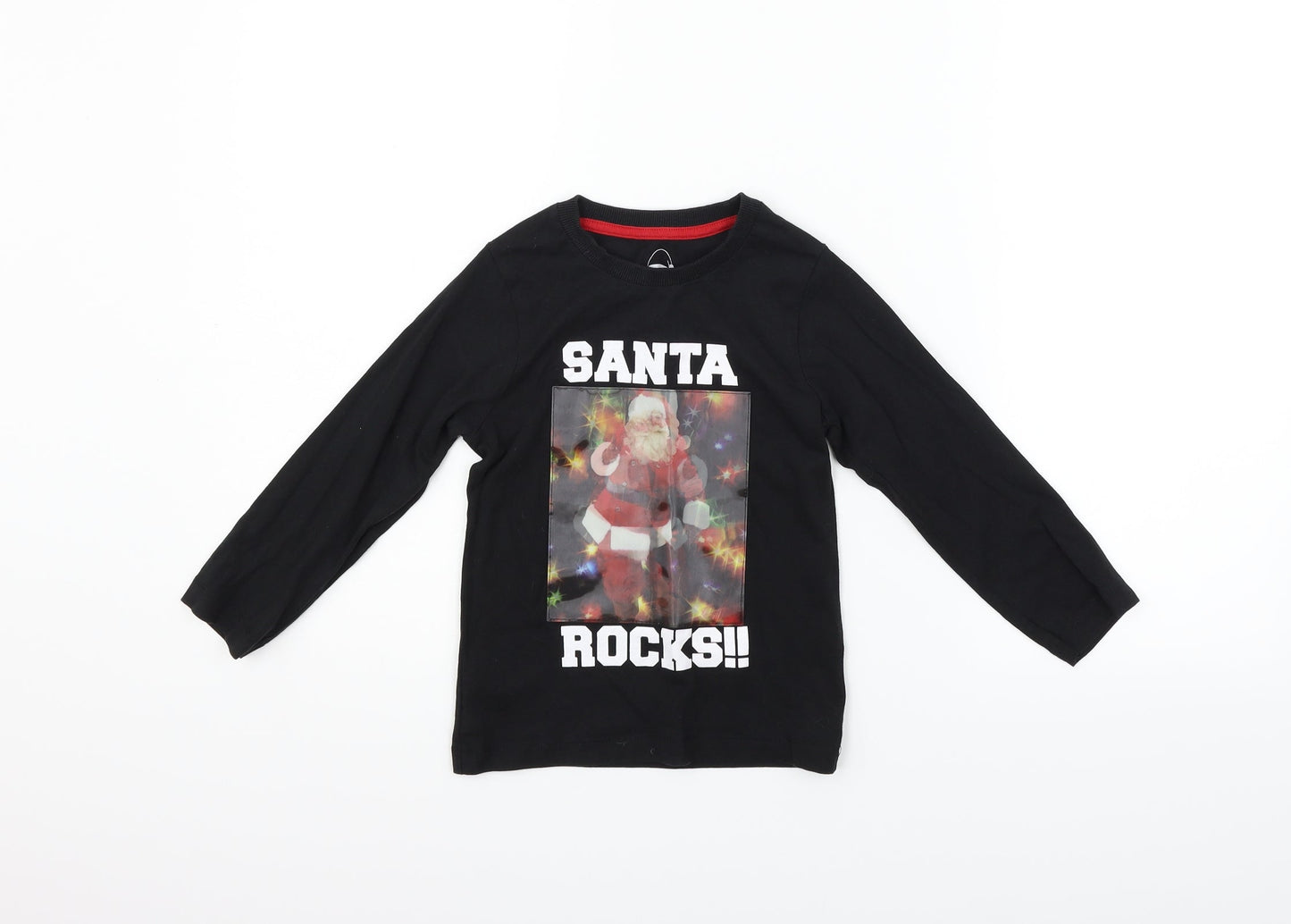 Matalan Girls Black   Basic Polo Size 4 Years  - santa