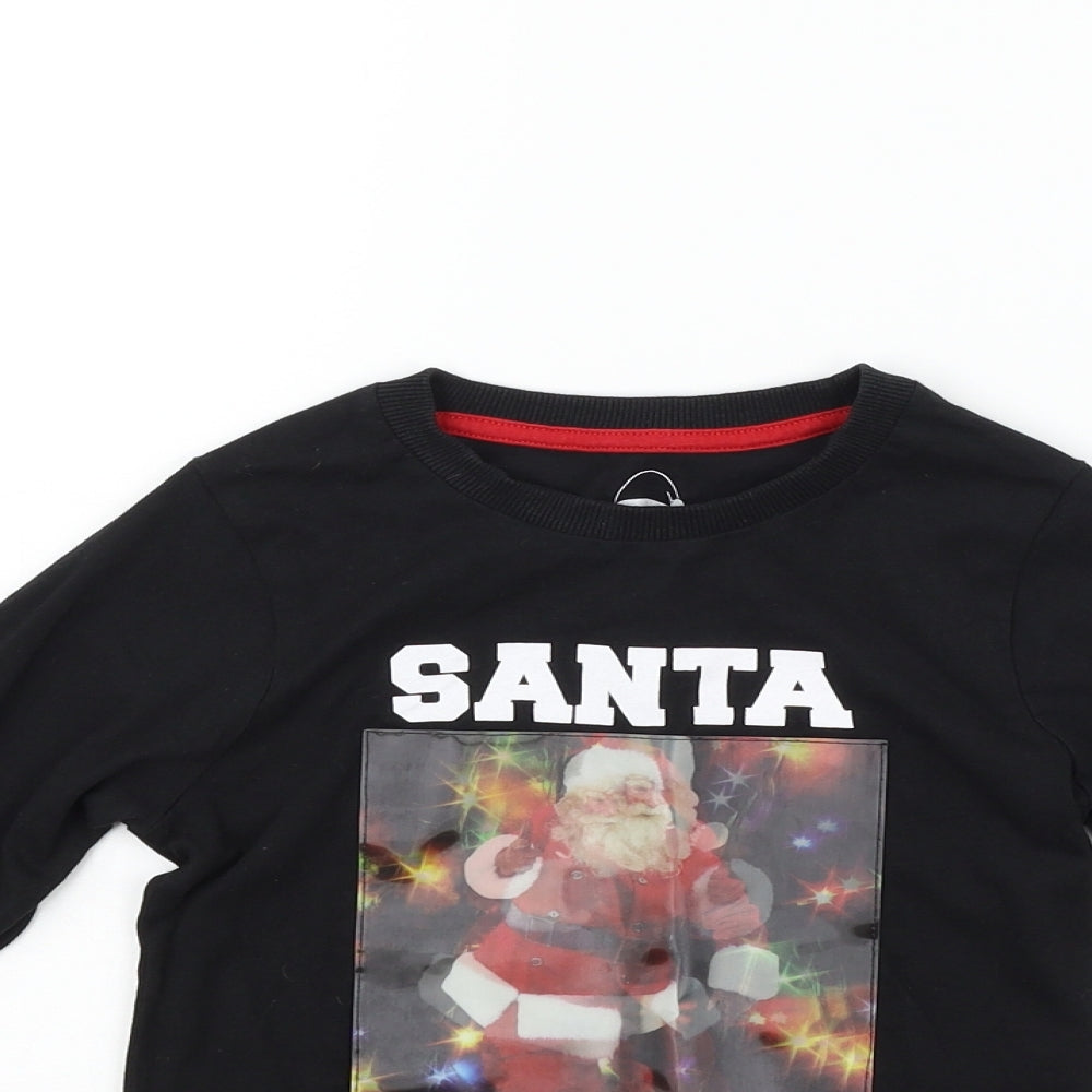 Matalan Girls Black   Basic Polo Size 4 Years  - santa