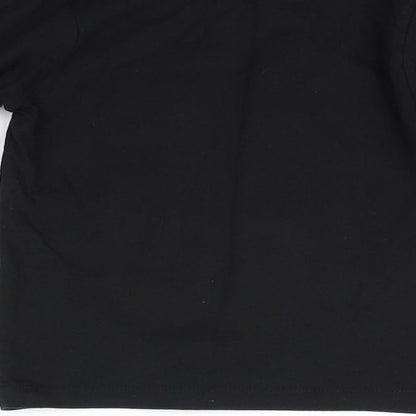 Brand and care label for Matalan girls’ black basic polo, size 4, years - santa