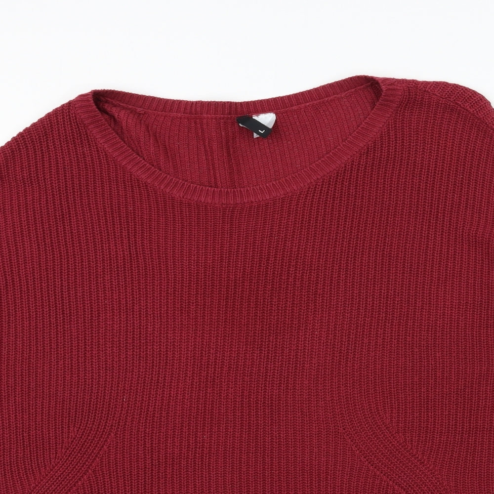 H&M Womens Pink  Knit Pullover Jumper Size L