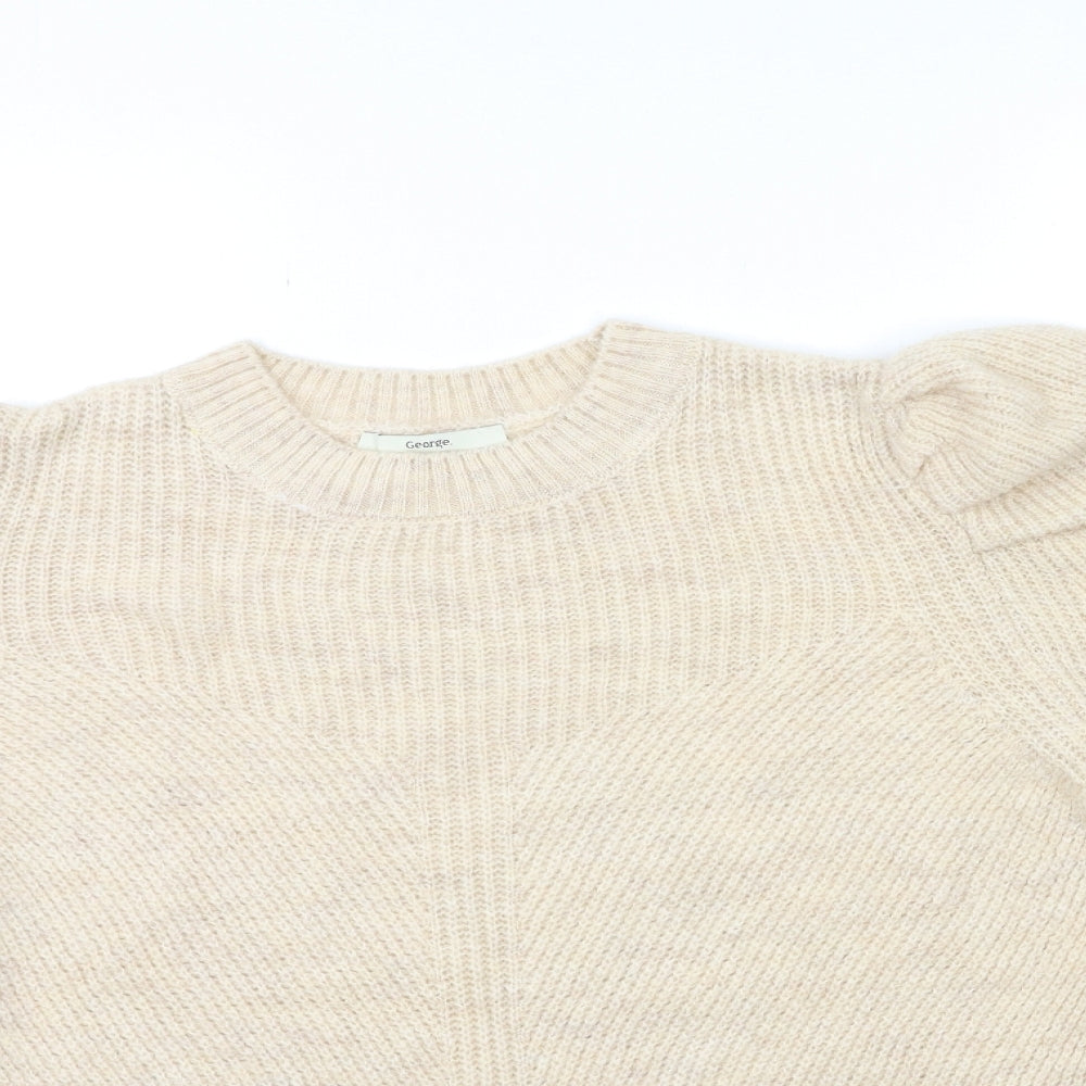 George Womens Beige  Knit Pullover Jumper Size L