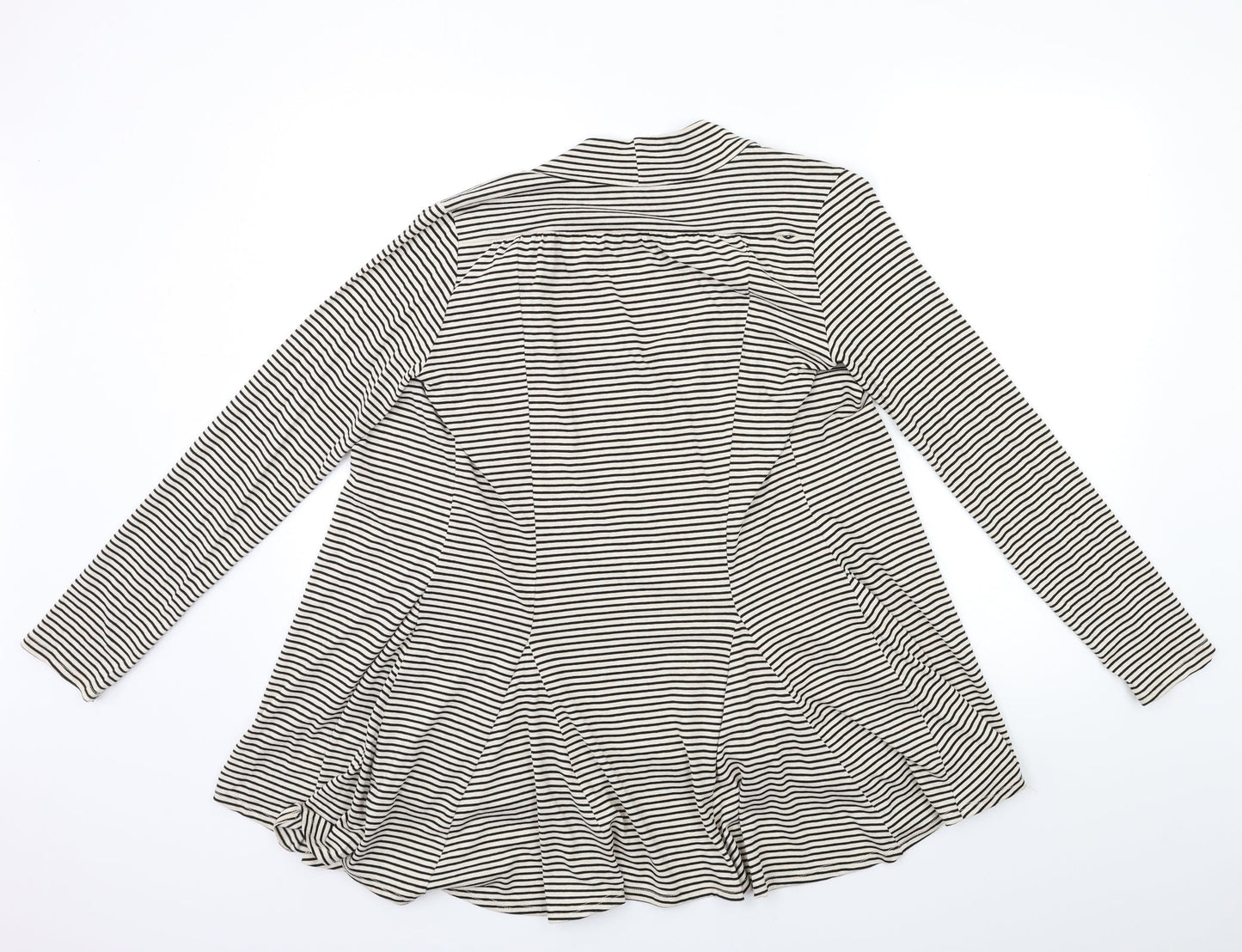 CMD Womens Beige Striped  Cardigan Jumper Size 10
