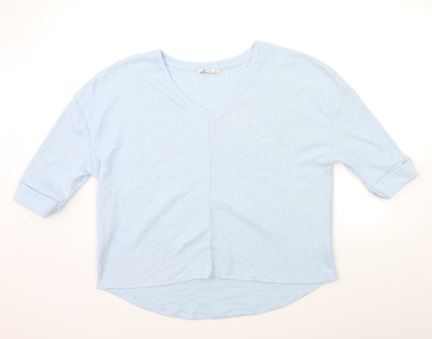 TU Womens Blue  Knit Pullover Jumper Size 18
