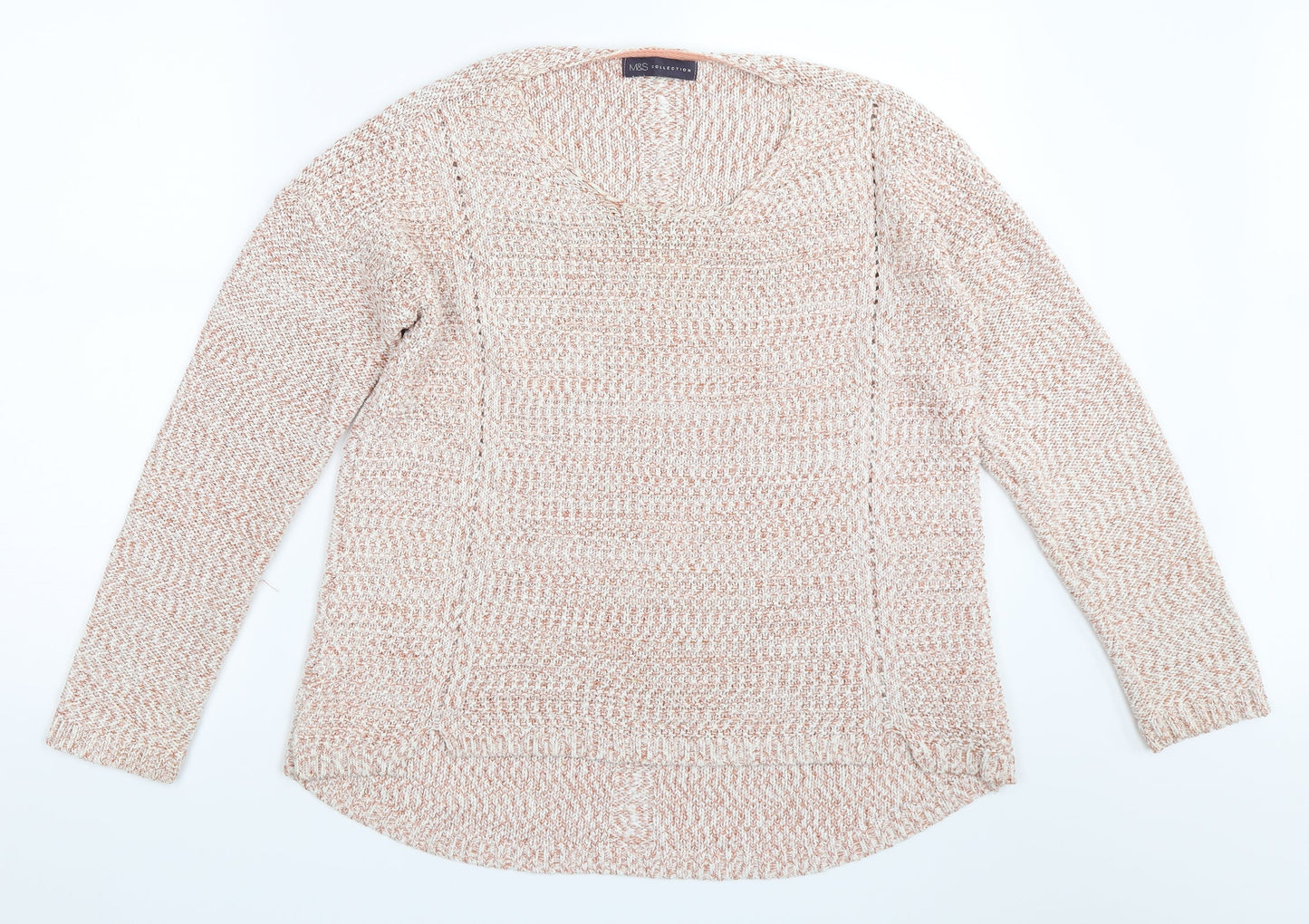 Marks and Spencer Womens Orange   Pullover Jumper Size 16