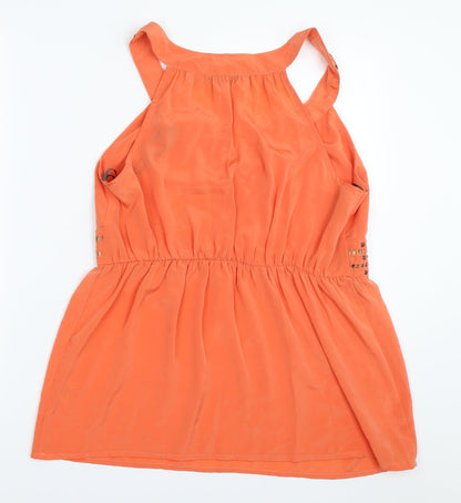 Preloved Et Vous Womens Orange   Basic Blouse Size 16 - Back