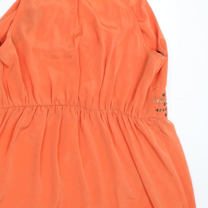 Preloved Et Vous Womens Orange   Basic Blouse Size 16 - Label