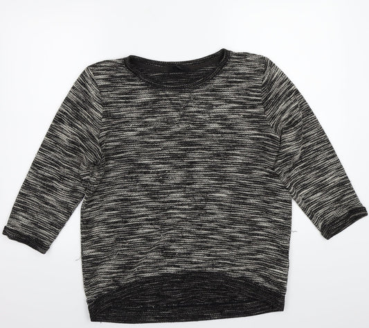 H&M Womens Black Striped  Pullover Jumper Size S