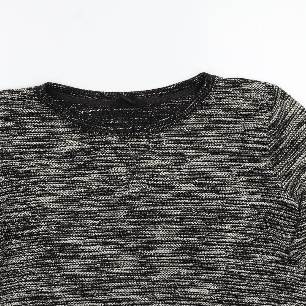 H&M Womens Black Striped  Pullover Jumper Size S