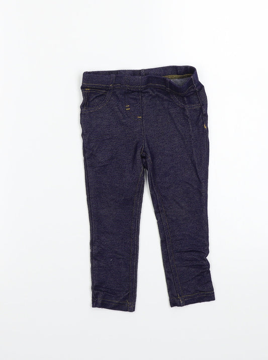 TU Girls Blue   Jegging Trousers Size 2 Years