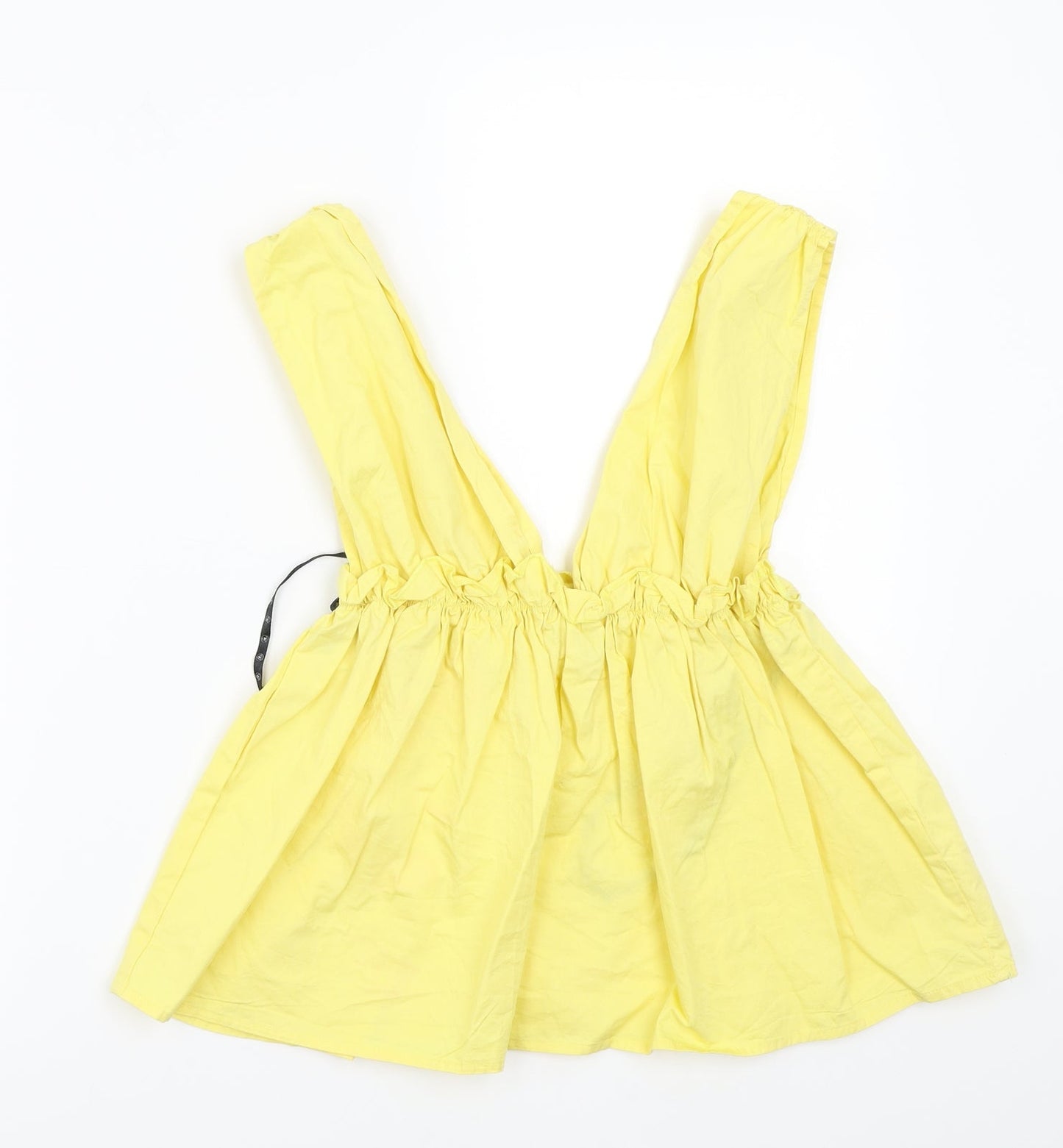Missguided Womens Yellow   Basic Blouse Size 6