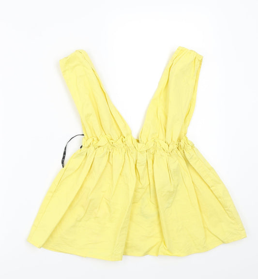 Missguided Womens Yellow   Basic Blouse Size 6