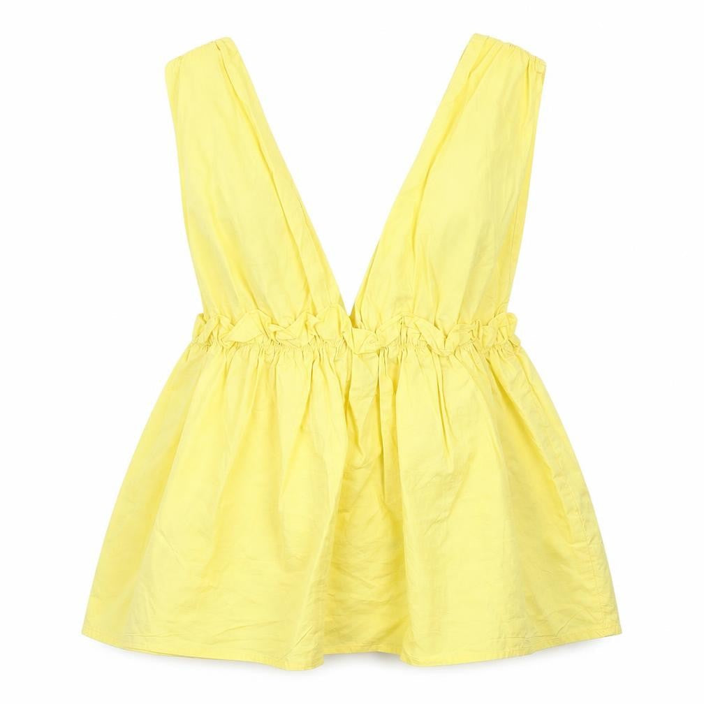 Missguided Womens Yellow   Basic Blouse Size 6