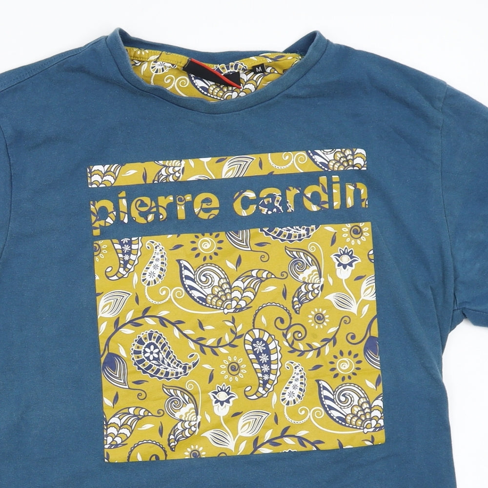 Piere cardin Boys Blue  Rayon Basic T-Shirt Size M