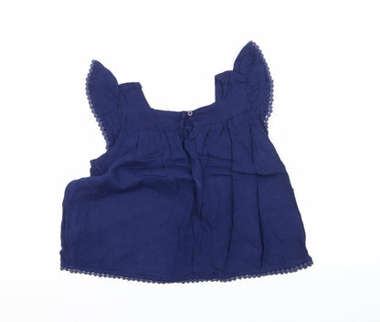 Preloved Primark Girls Blue   Basic Blouse Size 5-6 Years - Back
